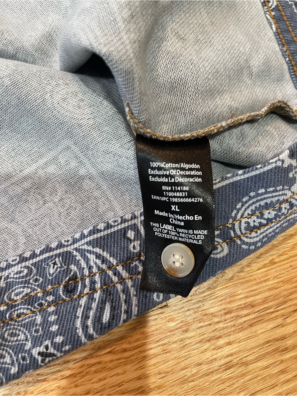 Frye Blue Bandana Print Shirt Dress - Picture 3 of 3
